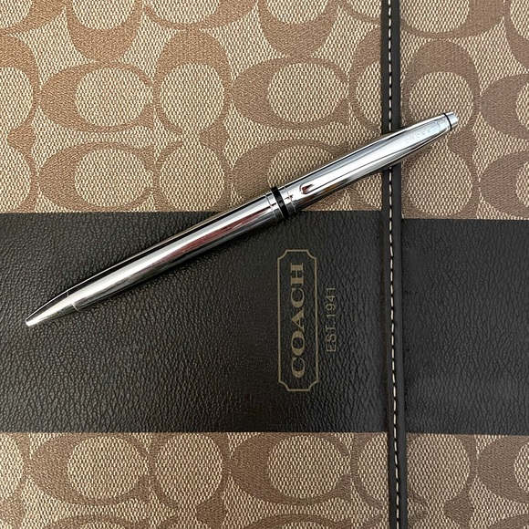 Coach Brown Signature Portfolio with Cross Pen - Picture 6 of 7